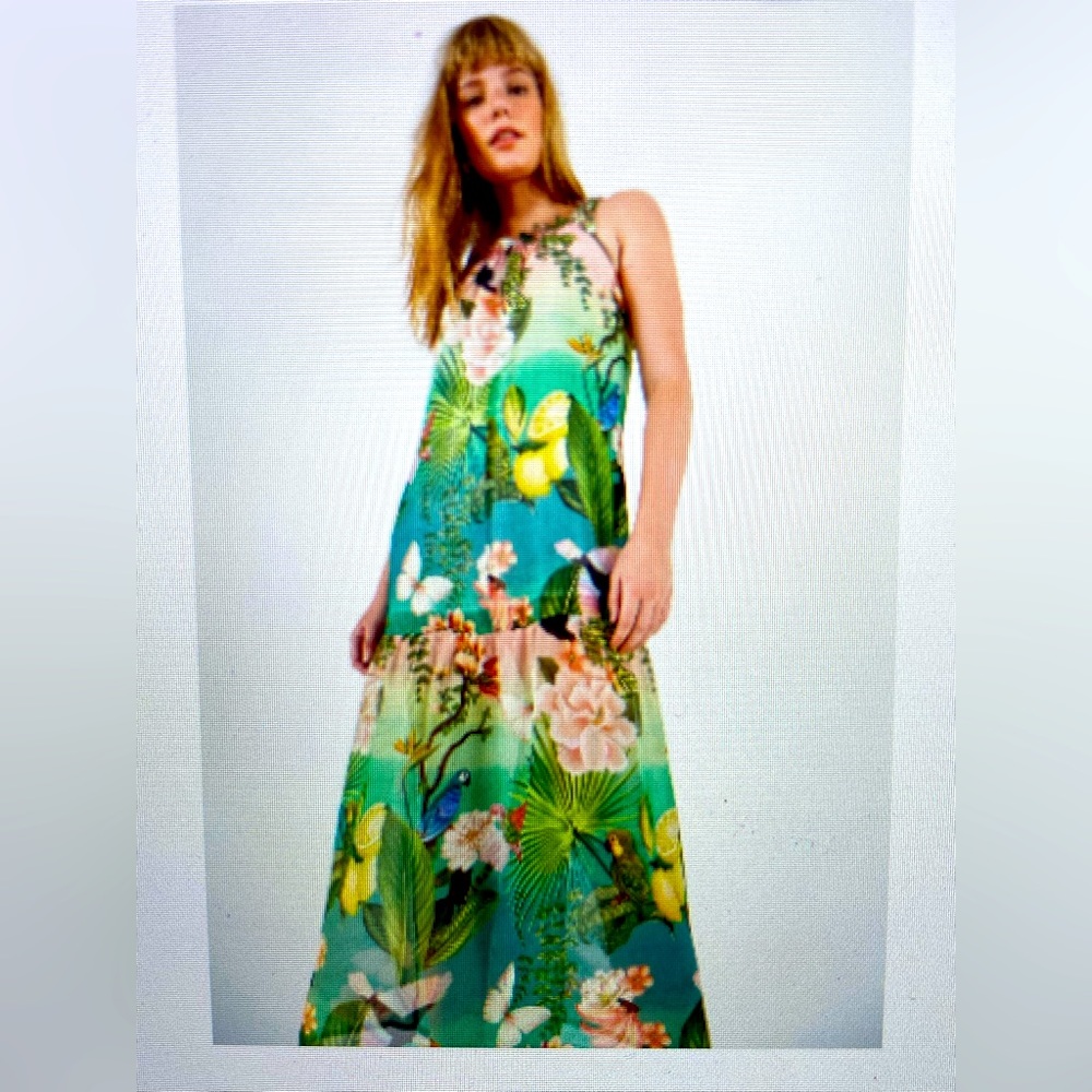 Farm Rio Tropical Summer Sleeveless Maxi Dress